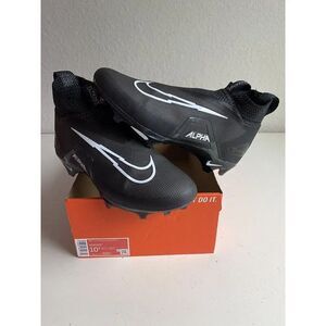 Men's  Sz 10.5 Nike Alpha Menace Elite 3 Black Football Cleats CT6648-010 NEW